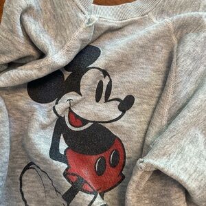 Vintage Disney Gray Mickey Mouse Sweater - Distressed